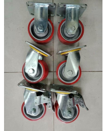 BÁNH XE ĐỎ CHỊU LỰC - BÁNH XE PU NIỀNG GANG GIÁ RẺ - LH 0915886916.