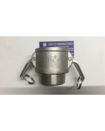 CAMLOCK B INOX 304 - KHỚP NỐI NHANH ĐẦU CÁI REN NGOÀI - LH 0915886916.