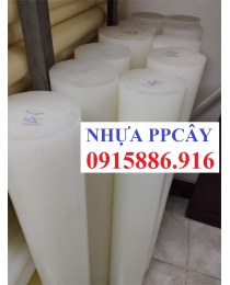 Nhựa PP cây tròn đặc phi 120mm, 130mm, 140mm - Hàng chất lượng.