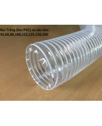 Ống hút bụi pvc gân kẽm phi 50mm-Ống hút bụi pvc gân kẽm phi 60mm